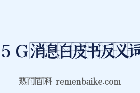5G消息白皮书反义词是什么意思的图片